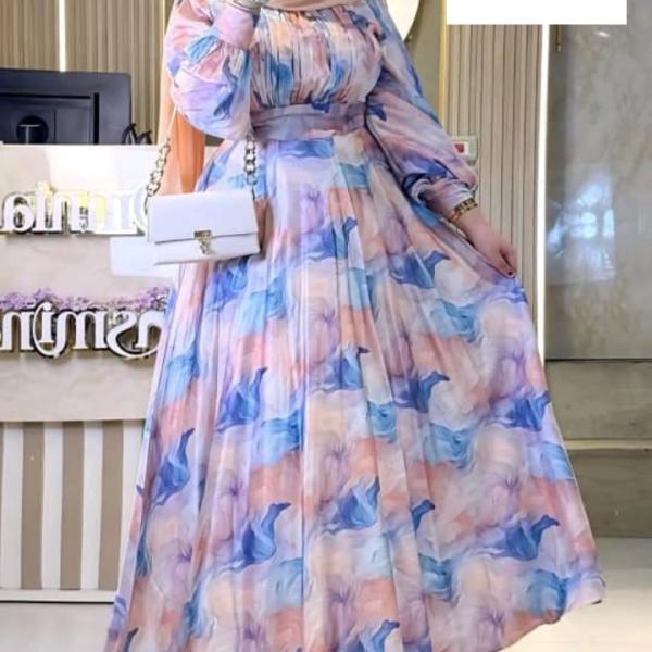 فستان مشجر كلوش