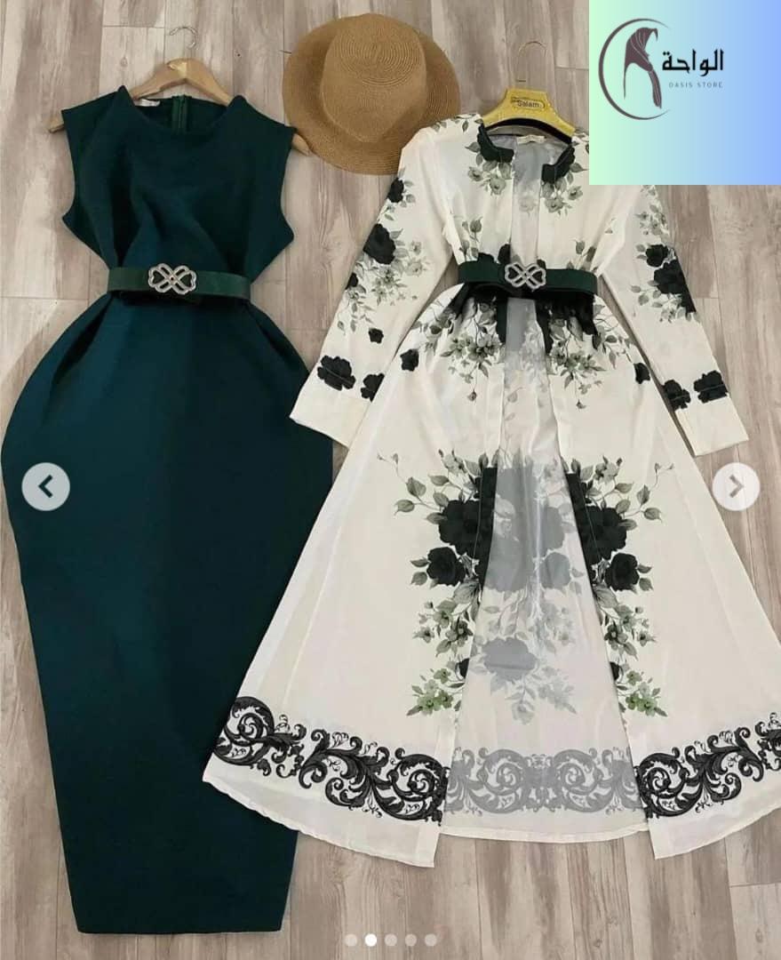 دراعه قطعتين جكت خارجي مع حزام