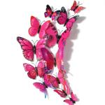 طقم فراشات مغناطيسية لاصقة للتزين