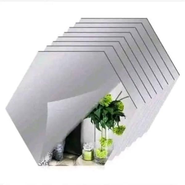 ديكور منزلي استيكر مراية سداسي