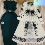 دراعه قطعتين جكت خارجي مع حزام