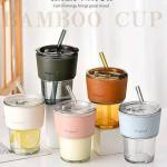 كوب زجاجي عسلي